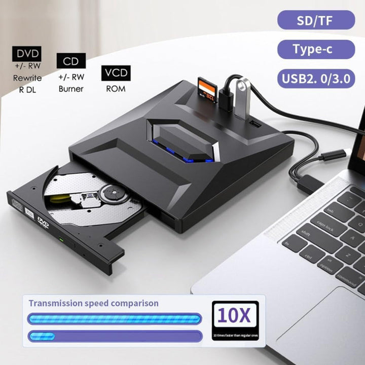 Niki | External USB DVD Drive &amp; CD RW Writer with SD Card Reader