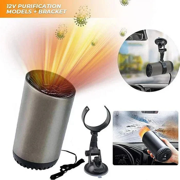 Niki | Fast Heating Cup Shaped Car Warm Air Blower - Quick Heating &amp; Cooling Adjustable 360 Degree Rotatable Plug and Play for Car, SUV, Recreational Vehicle and Truck