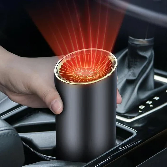 Niki | Fast Heating Cup Shaped Car Warm Air Blower - Quick Heating &amp; Cooling Adjustable 360 Degree Rotatable Plug and Play for Car, SUV, Recreational Vehicle and Truck