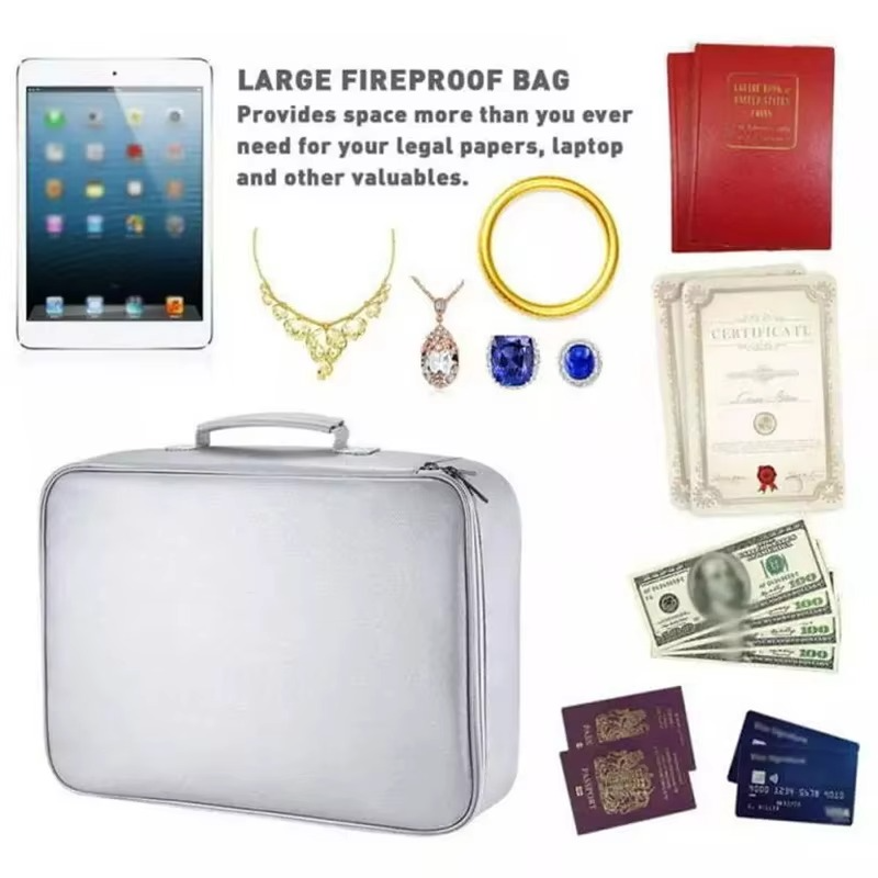 Niki | Fireproof and Waterproof Document Organizer Bag – Portable Protective Storage for Travel and Home Security
