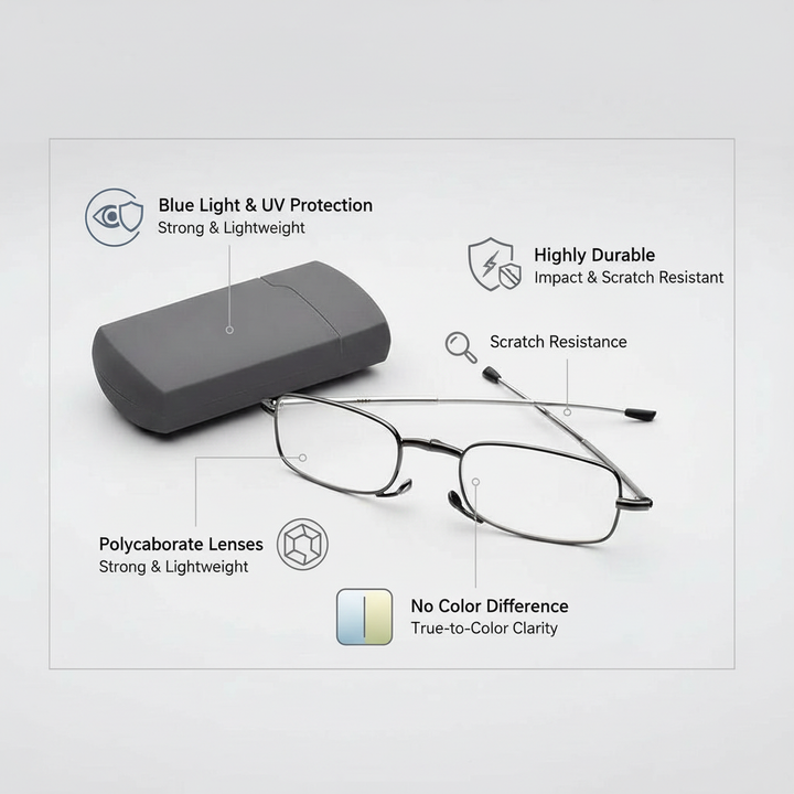 Niki | Folding Reading Glasses - Portable With Case