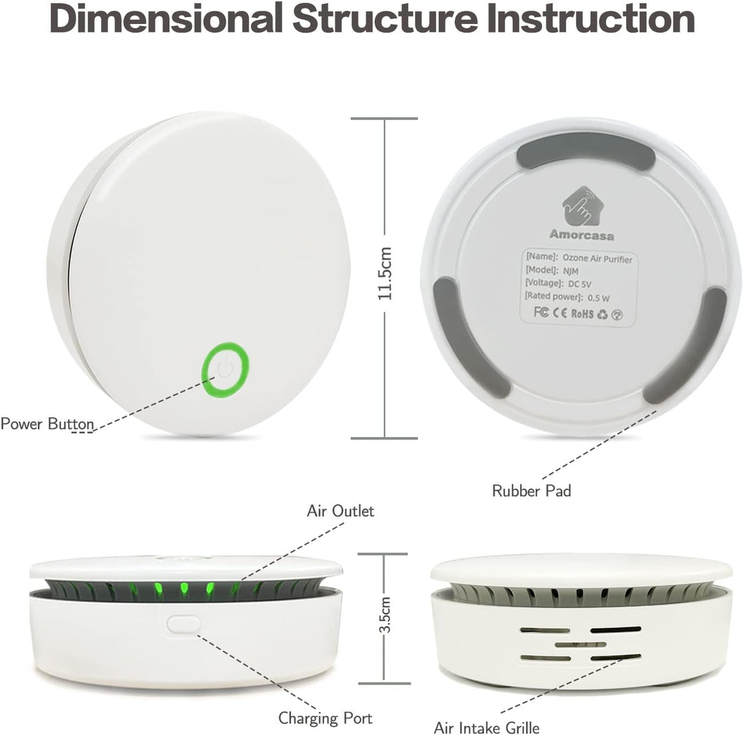 Niki | FreshAir Ozone Odor Eliminator – Portable Air Purifier for Smoke, Pet Odors &amp; Household Smells