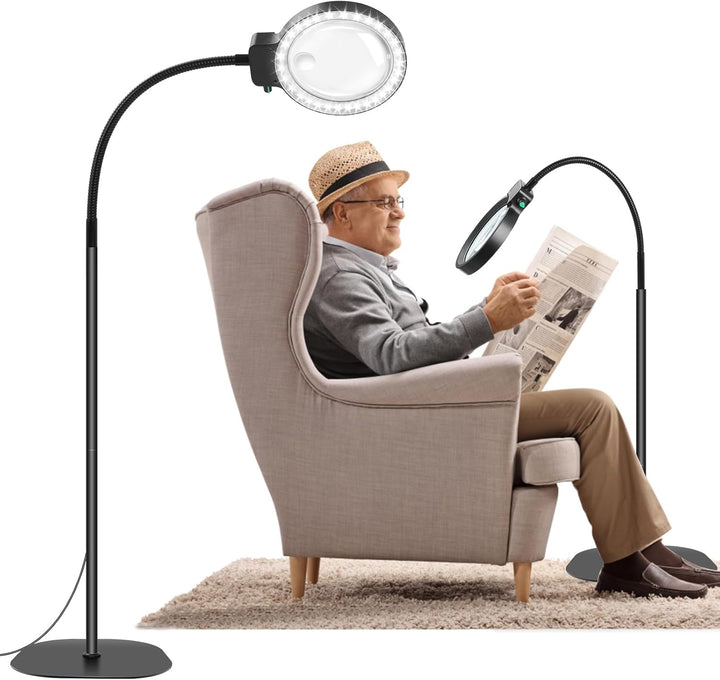 Niki | Full-Page Magnifying Glass with LED Light – Hands-Free Reading Aid for Books, Crafts &amp; Hobbies