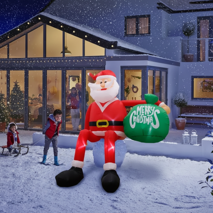 Niki | Giant 8FT LED Inflatable Climbing Santa | Premium, Waterproof Outdoor Christmas Decor