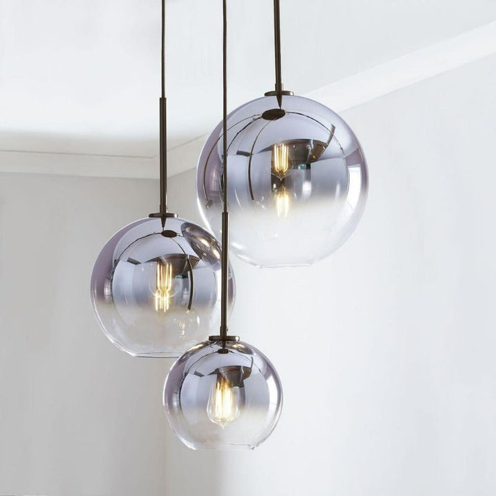 Niki | Glass Ball Pendant Light | Modern Brass Design