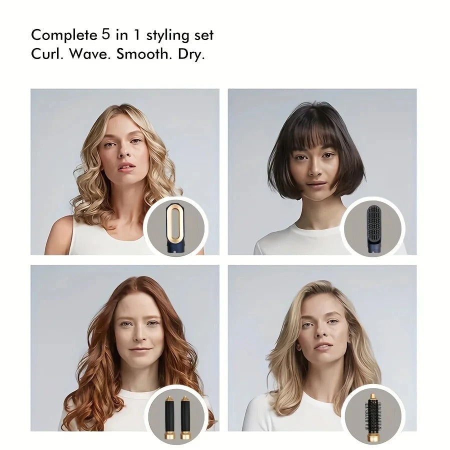 Niki | Glossify 5-in-1 Hair Styler | 1000W Hot Air Brush with Ionic Technology