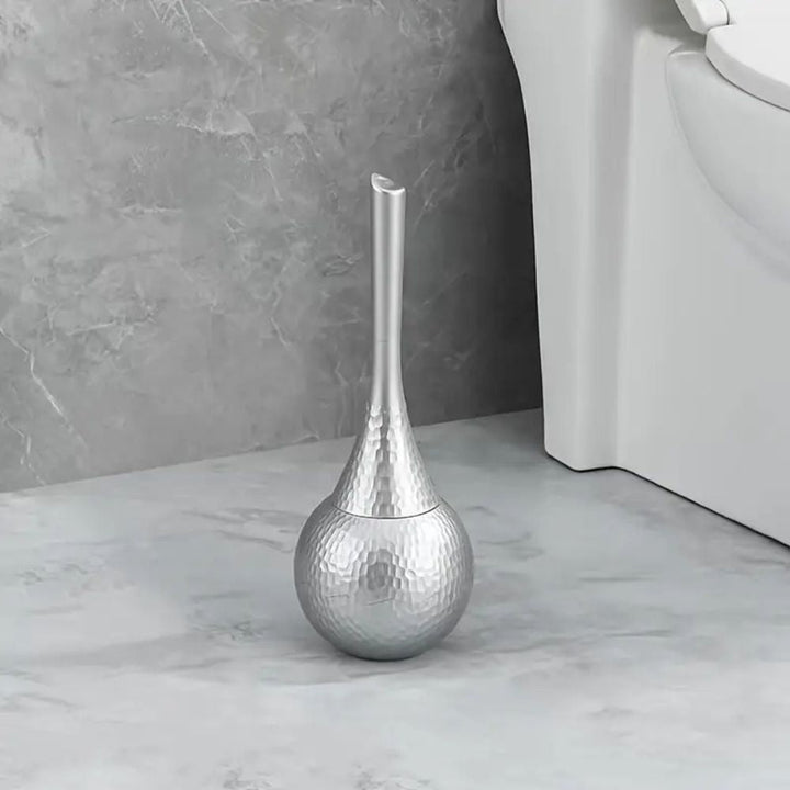 Niki | Hammered Toilet Brush Holder Set