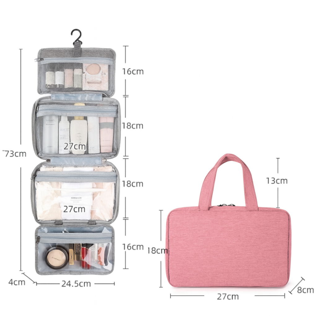 Niki | Hanging Toiletry Bag with Multiple Compartments