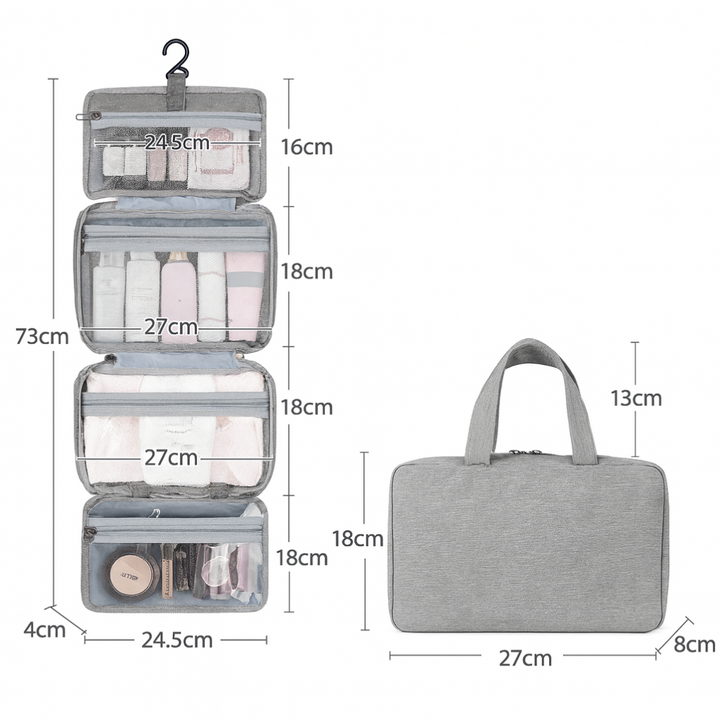 Niki | Hanging Toiletry Bag with Multiple Compartments