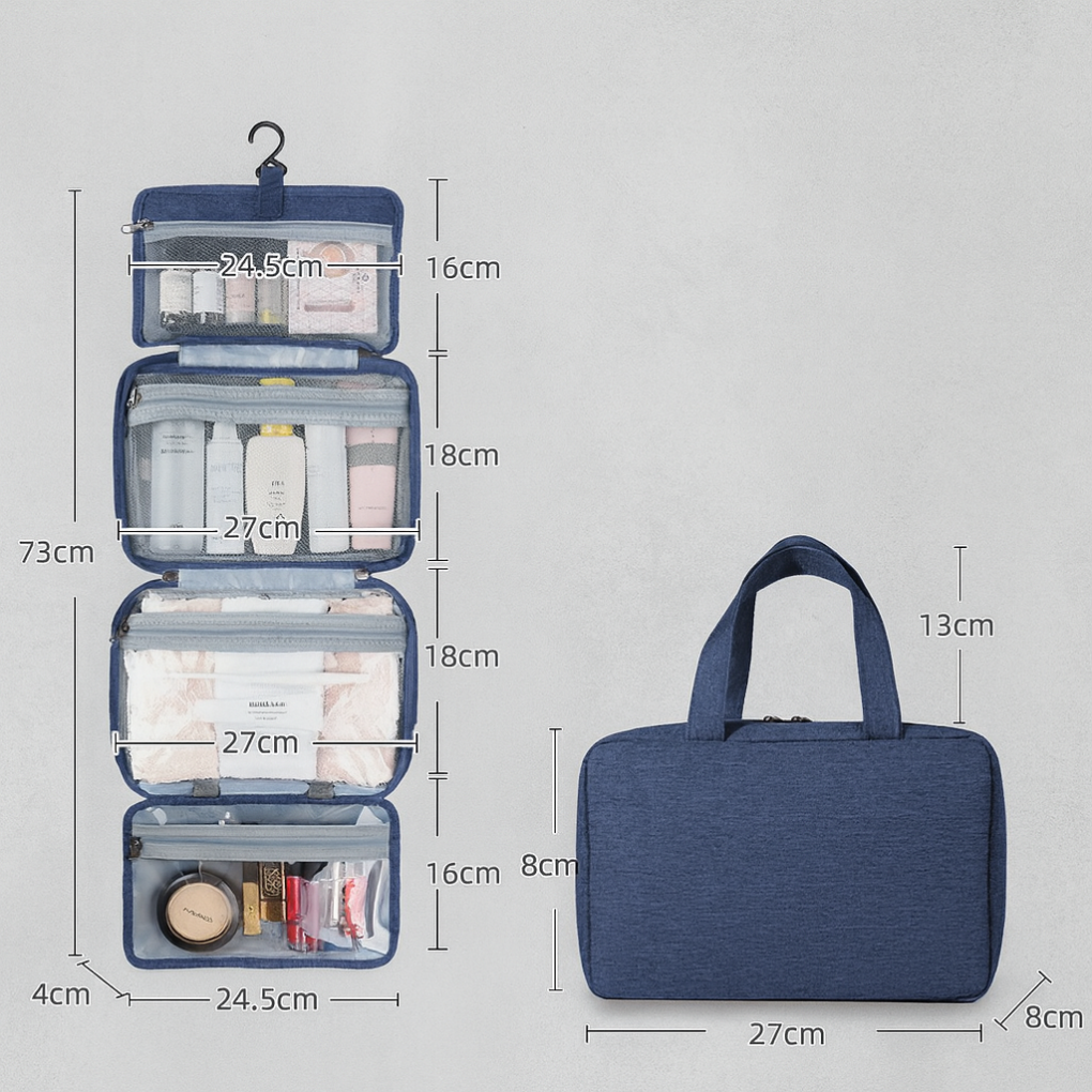 Niki | Hanging Toiletry Bag with Multiple Compartments