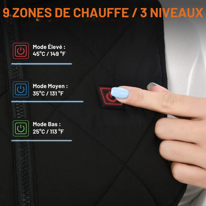 Niki | Heated vest for women with dual control and 9 heating zones – comfort and warmth for every season