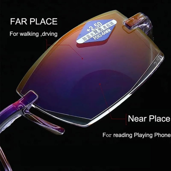 Niki | High Hardness Anti-Blue Progressive Distance and Near Range Dual-Use Reading Glasses