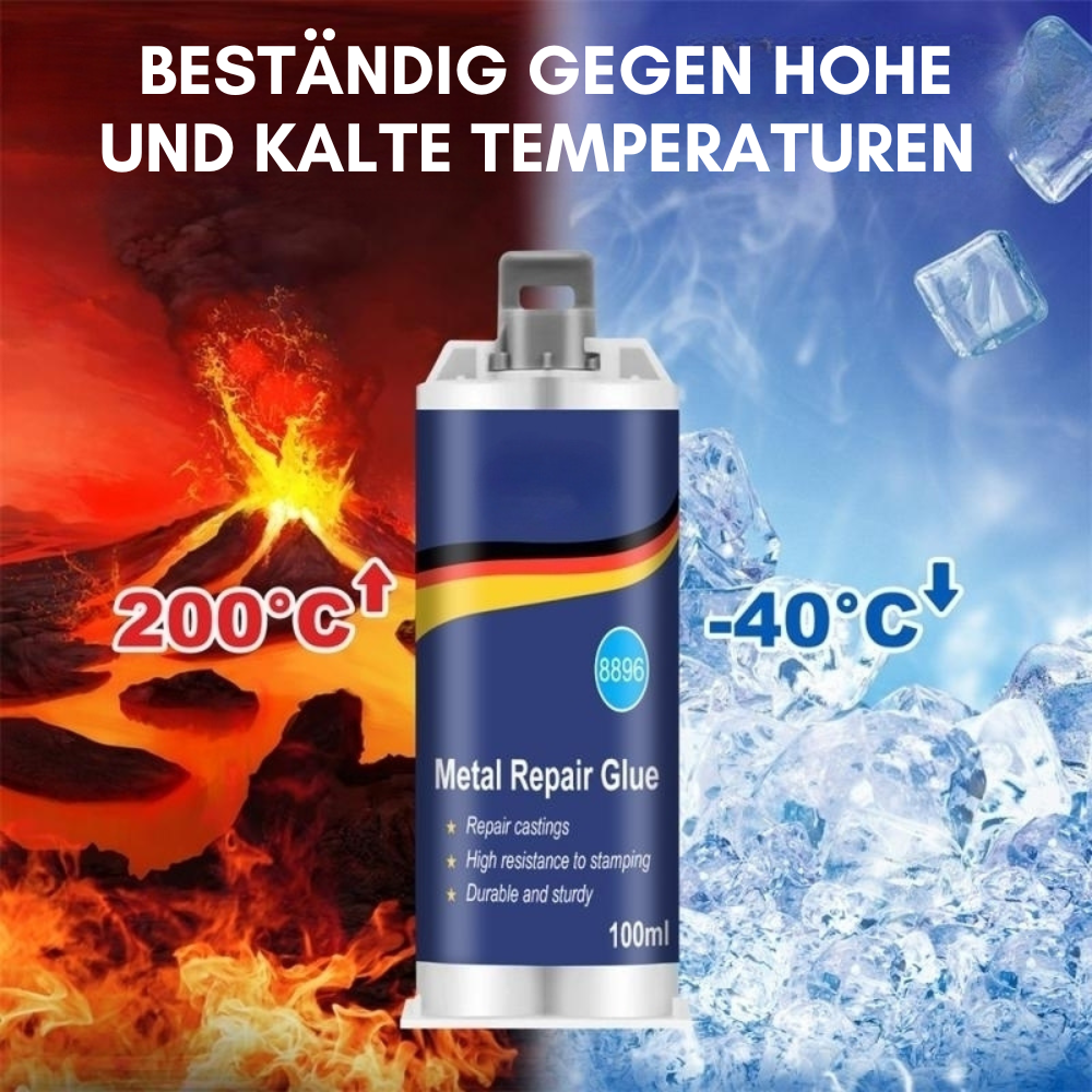 Niki | High-Performance Metal Repair Adhesive | Industrial Adhesive for Cast Iron, Steel &amp; Aluminum | Heat Resistant &amp; Waterproof | 100ml Liquid Metal Repair Kit | Silver