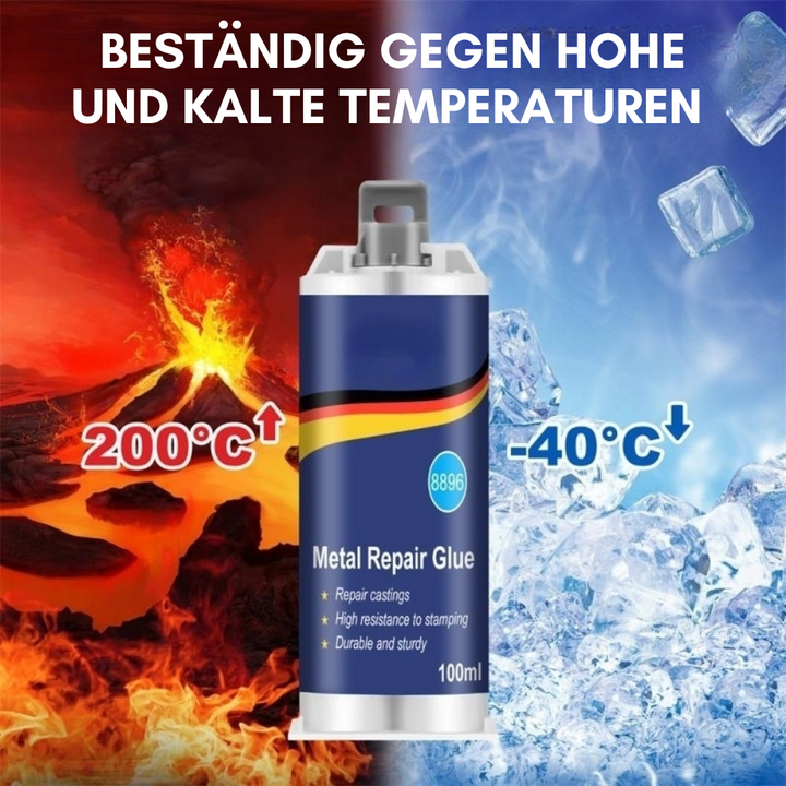 Niki | High-Performance Metal Repair Adhesive | Industrial Adhesive for Cast Iron, Steel &amp; Aluminum | Heat Resistant &amp; Waterproof | 100ml Liquid Metal Repair Kit | Silver