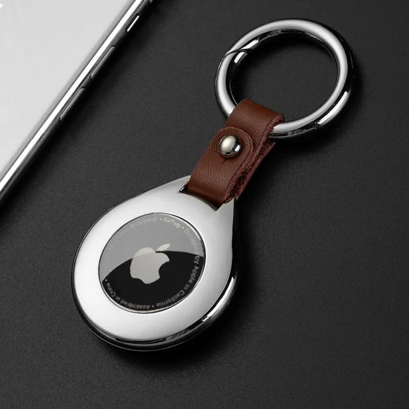 Niki | High-Quality Leather Metal Pendant Protective Case for Apple Airtags
