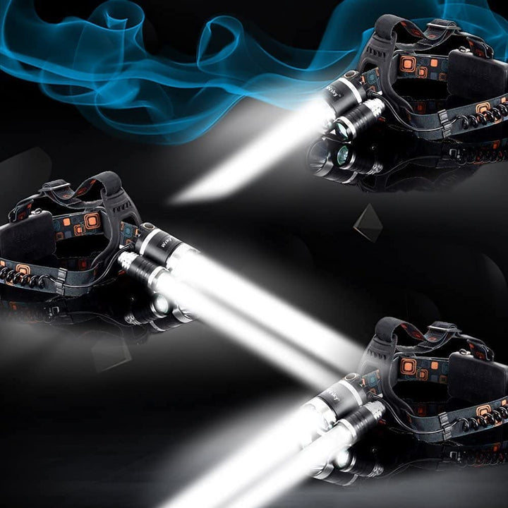 Niki | Hqdz-Td 20000 Lumen Rechargeable Headlamp - Waterproof, Adjustable Light for Outdoors, Hunting, Camping