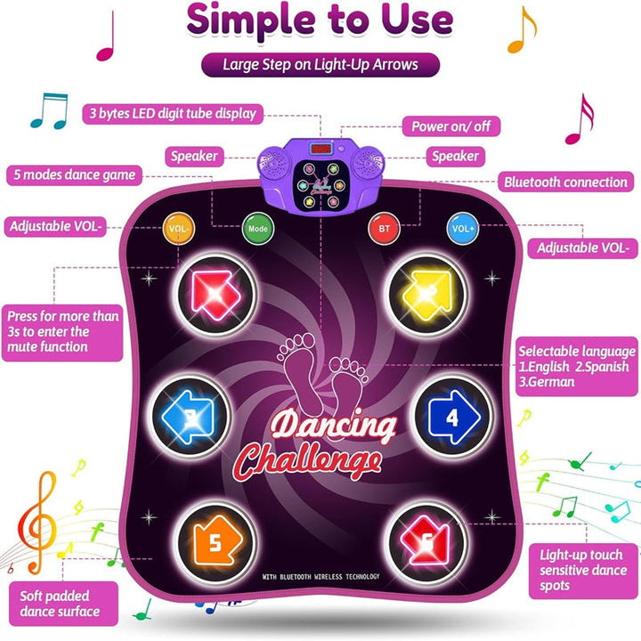 Niki | Interactive Dance Mat with 5 Levels of Fun and Challenges for Kids