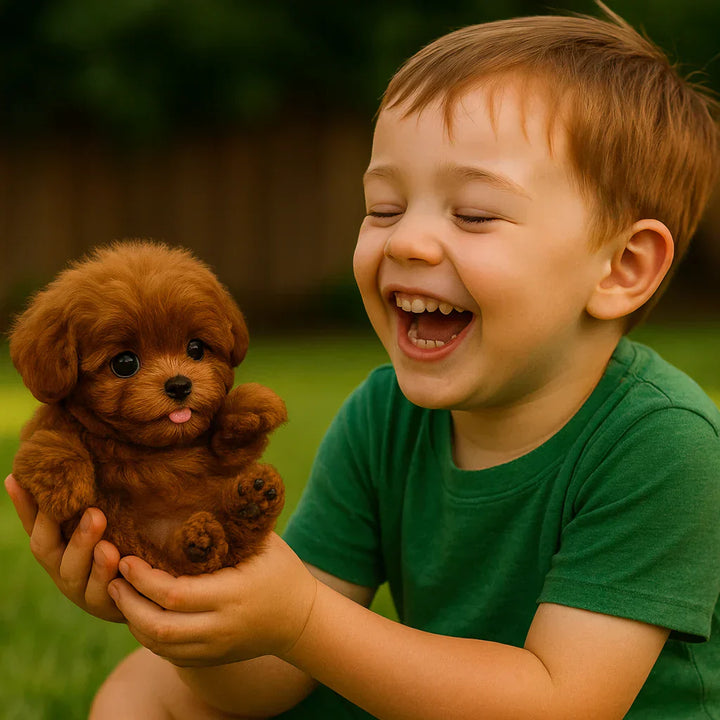 Niki | Interactive Plush Puppy - Realistic Stuffed Animal for Children and Adults with Movements and Sounds