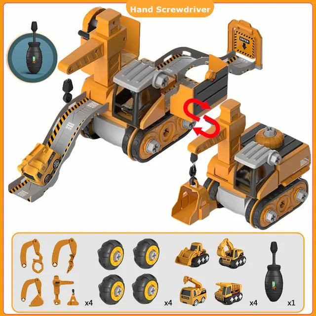 Niki | Kids Construction Vehicle Building Toy Set with Screwdriver