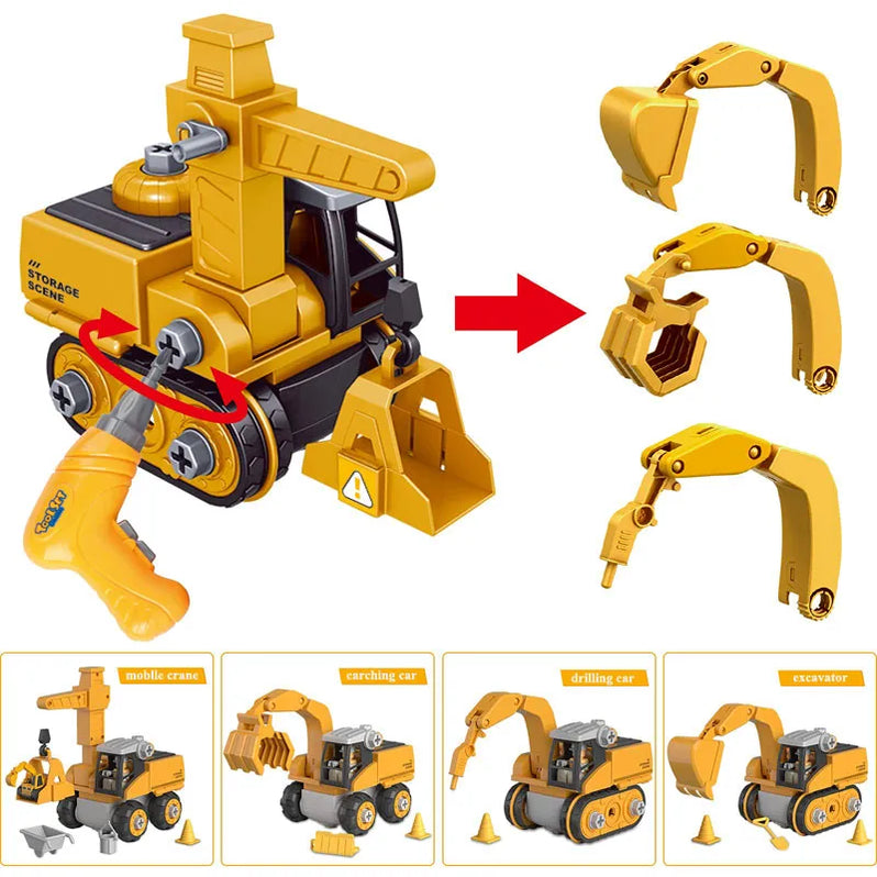 Niki | Kids Construction Vehicle Building Toy Set with Screwdriver