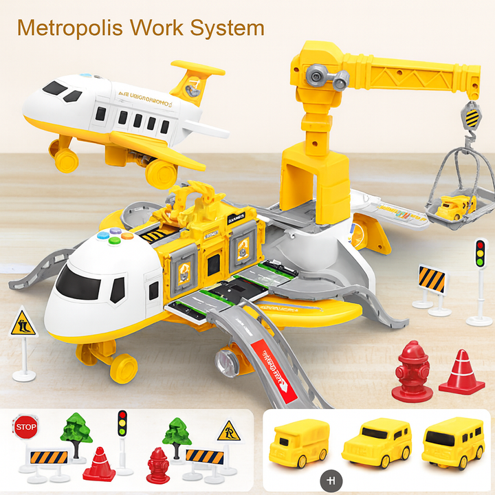 Niki | Kids Deformable Airplane Toy with Storage &amp; Music