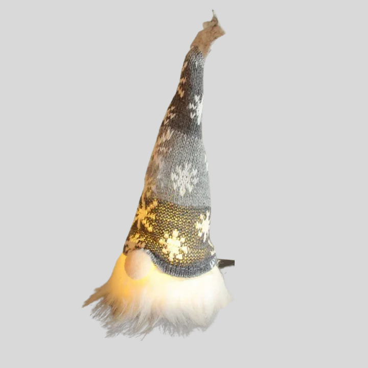 Niki | Light-Up Gnome Ornament with Knitted Hat