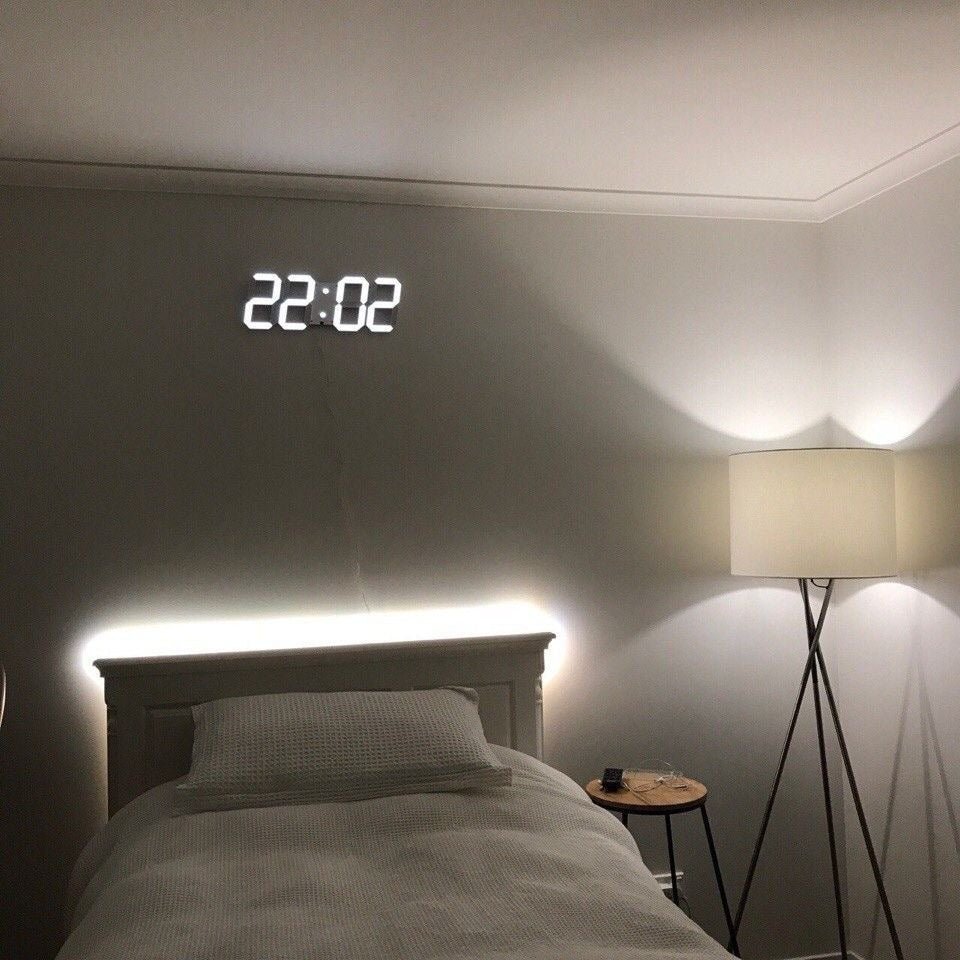 Niki | LumiSync 3D LED Wall Clock – Modern Digital Clock with Dimmable Lighting