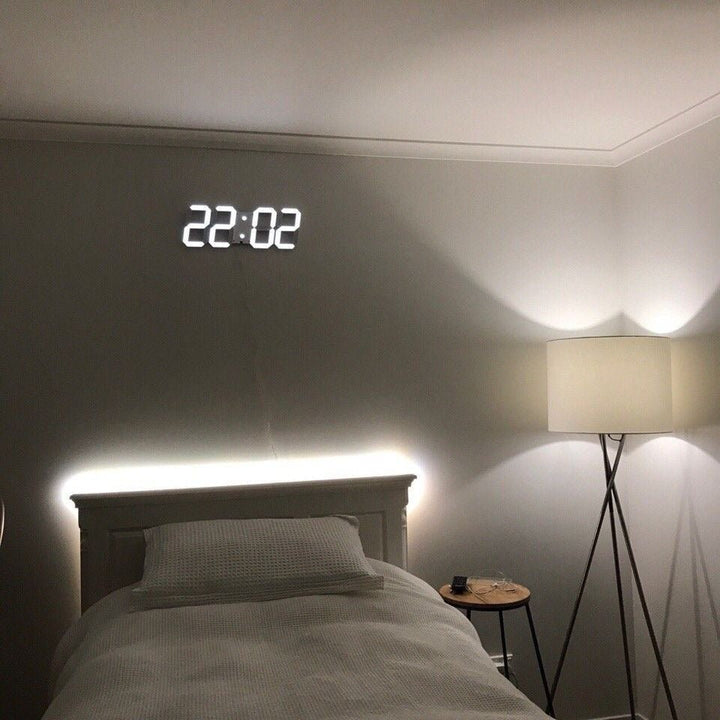 Niki | LumiSync 3D LED Wall Clock – Modern Digital Clock with Dimmable Lighting