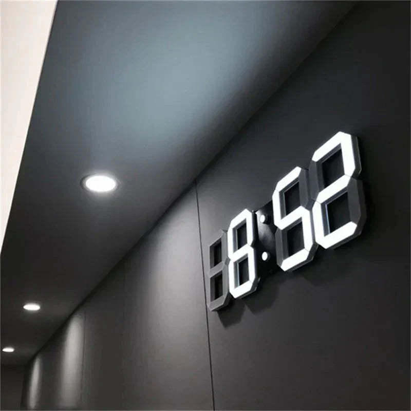 Niki | LumiSync 3D LED Wall Clock – Modern Digital Clock with Dimmable Lighting