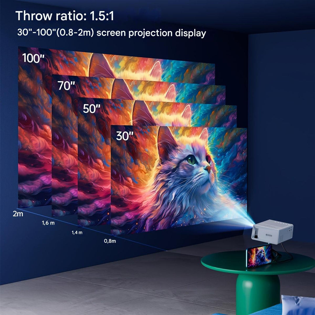 Niki | LumoBeam Ultra-Bright Mini Projector (3000 Lumen) – Compact HD Home &amp; Outdoor Cinema