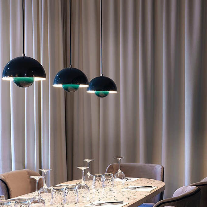 Niki | Macaron Pendant Light Hemisphere | Nordic Dome Design