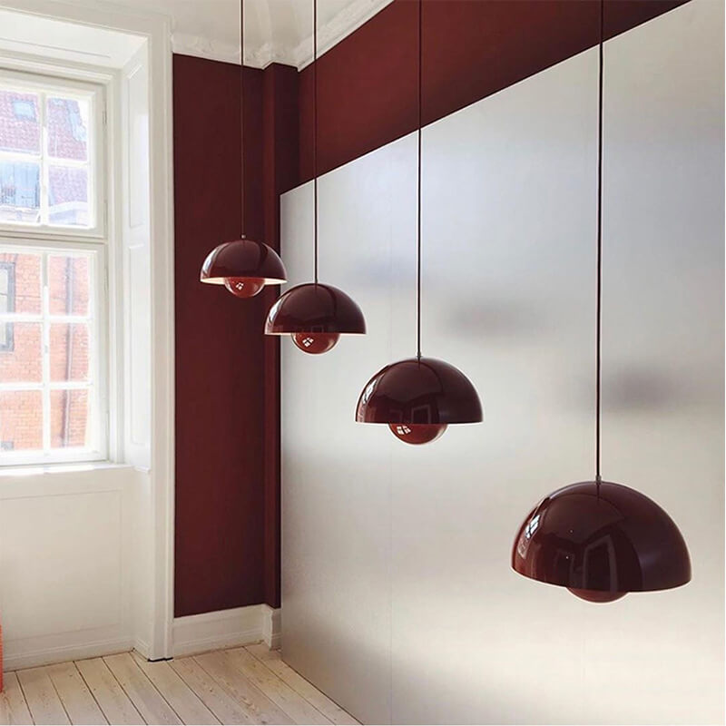 Niki | Macaron Pendant Light Hemisphere | Nordic Dome Design