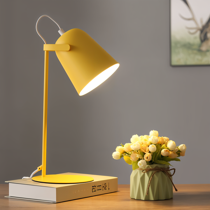 Niki | Macaron Table Lamp - Nordic Yellow Desk Lamp - Adjustable Lamp