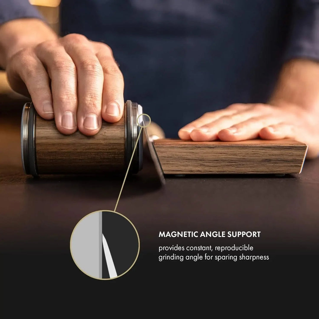 Niki | Magnetic Knife Sharpener with Rolling Grinding Stone