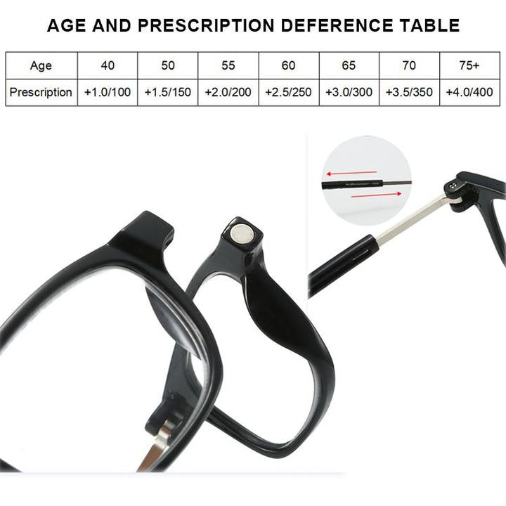 Niki | Magnetic Neck-Hanging Anti-Loss Anti-Blue Light Reading Glasses