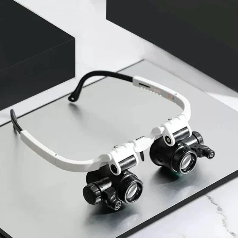 Niki | Magnifying Glass Glasses with LED Lighting and Double Lenses