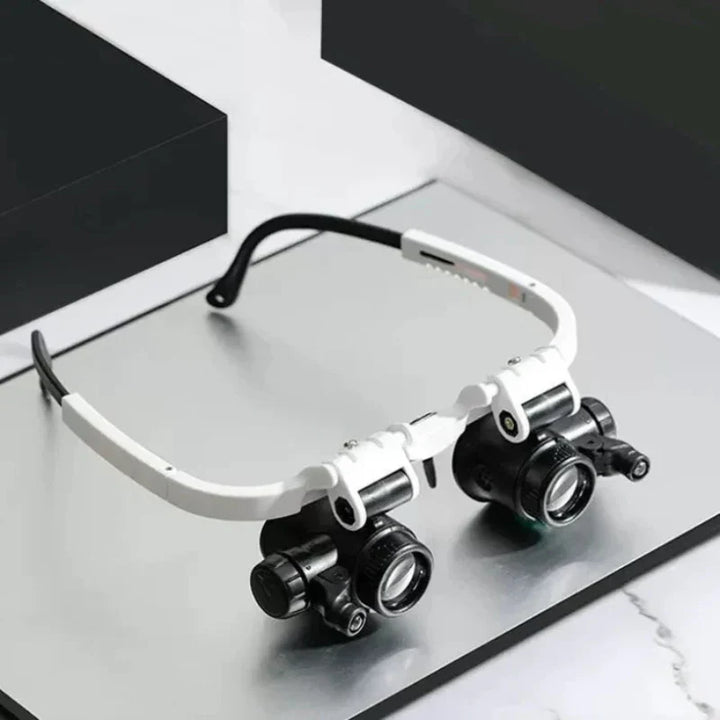 Niki | Magnifying Glass Glasses with LED Lighting and Double Lenses