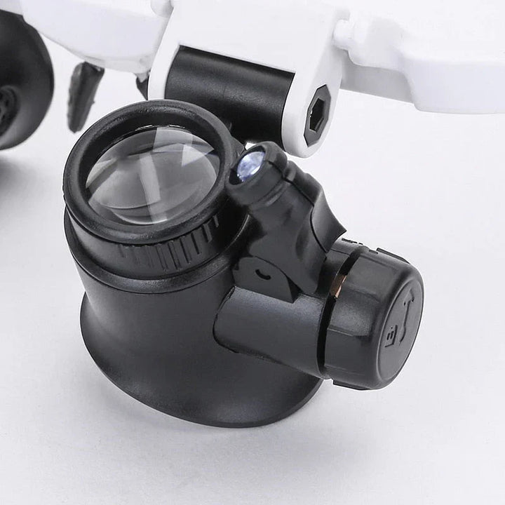 Niki | Magnifying Glass Glasses with LED Lighting and Double Lenses