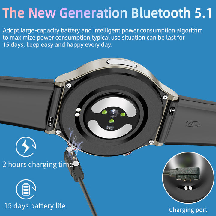 Niki | Medical EKG Smartwatch | CFDA Certified | 512Hz High-Precision Biosensor | SpO2 &amp; Heart Rate Monitoring | AI-Based Breathing Analysis | IP67 Waterproof