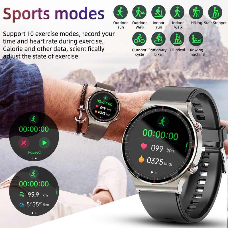 Niki | Medical EKG Smartwatch | CFDA Certified | 512Hz High-Precision Biosensor | SpO2 &amp; Heart Rate Monitoring | AI-Based Breathing Analysis | IP67 Waterproof