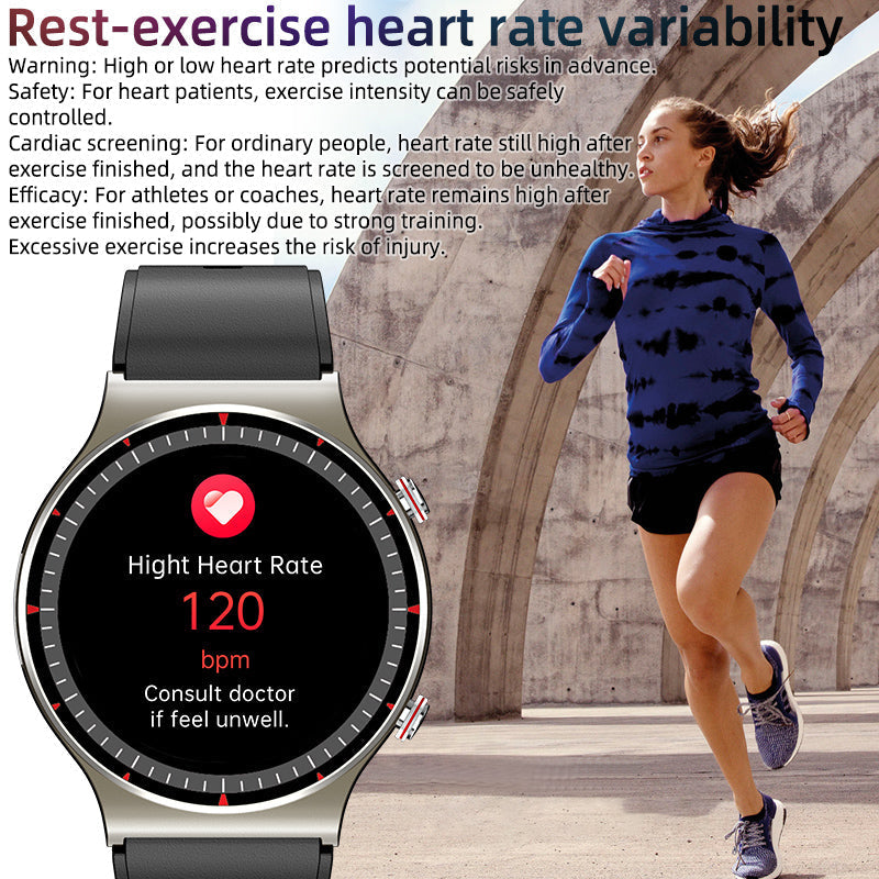 Niki | Medical EKG Smartwatch | CFDA Certified | 512Hz High-Precision Biosensor | SpO2 &amp; Heart Rate Monitoring | AI-Based Breathing Analysis | IP67 Waterproof