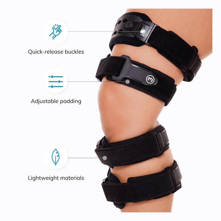 Niki | Medical OA Offloading Knee Brace | Unicompartimental Osteoarthritis Orthosis | Varus/Valgus Correction &amp; ROM Control | Medial &amp; Lateral Offloading | Adjustable Range of Motion