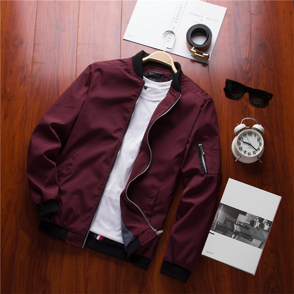 Niki | Men's Bomber Jacket with Zipper Pocket