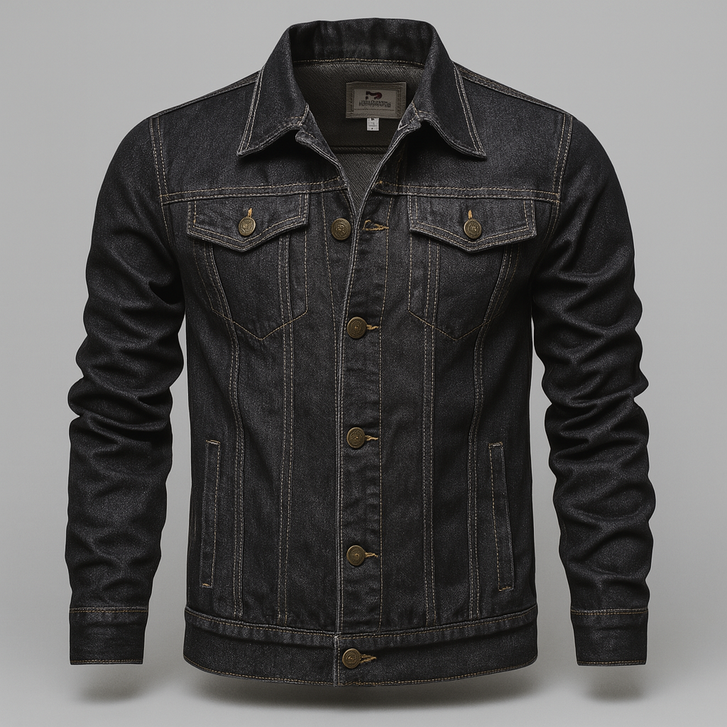 Niki | Men's Denim Trucker Jacket with Chest Pockets