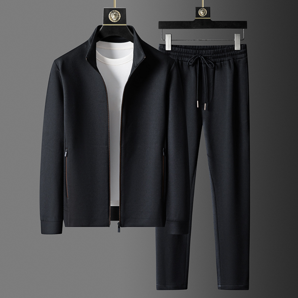 Niki | Men's Full Zip Tracksuit with Subtle Stripe Detail