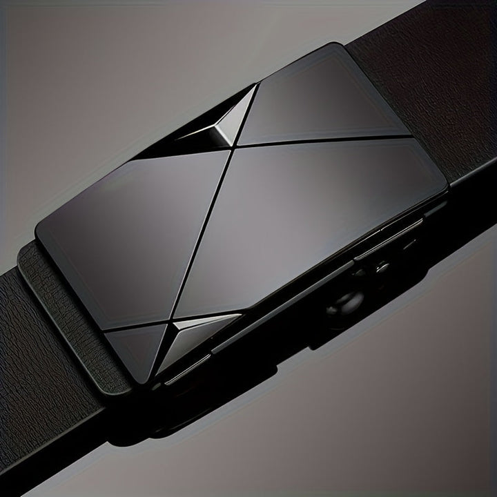 Niki | Men’s Genuine Leather Belt with Automatic Buckle – Classic Adjustable Cowhide Waist Belt