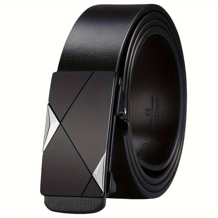 Niki | Men’s Genuine Leather Belt with Automatic Buckle – Classic Adjustable Cowhide Waist Belt