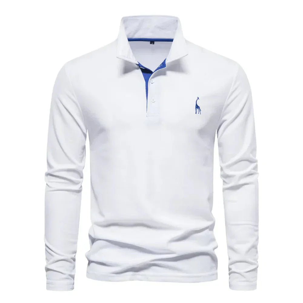 Niki | Men's Long Sleeve Embroidered Polo Shirt