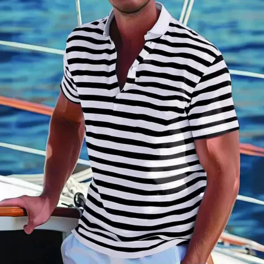 Niki | Men's Striped Short Sleeve Polo Shirt