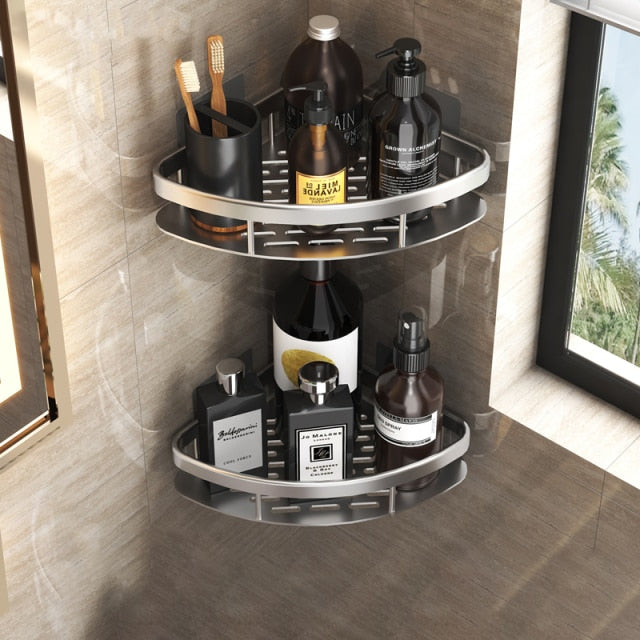 Niki | Metal Suction Cup Bathroom Shelves